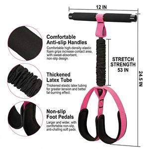 Banda Elástica <span class=keywords><strong>de</strong></span> Resistencia con Pedal para Abdominales, Cuerpo Completo, Yoga <span class=keywords><strong>y</strong></span> Ejercicio en Casa - Product Image 5