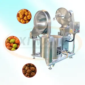 Maquinaria Automática Industrial de palomitas de maíz para hacer palomitas de maíz con sabor a caramelo de gran capacidad