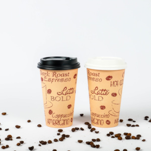 Gobelet en papier jetable à paroi simple avec logo personnalisé, pour boissons chaudes, café glacé, thé à bulles, 7 oz, 8 oz, 10 oz, 12 oz - Product Image 2
