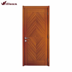 Hardwood veneer bungalow solid wood penal interior door designs in pakistan cheap exterior steel door with wood edge - Product Image 1