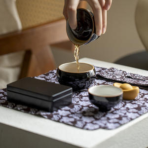 Vente en gros Fortune Gourd Tea Set - 1 <span class=keywords><strong>pot</strong></span> 2 tasses Portable Gongfu Teaware avec Fast Brew - Product Image 4