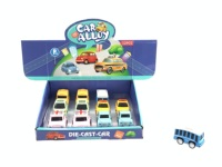 Set de 12 Mini Coches de Juguete Metálicos con Retroceso, Vehículos de Rescate Urbano de Aleación, Autobús de Dibujos Animados, Policía, Ambulancia, Camión de Bomberos para Niños