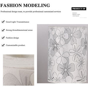 Lampe de chevet pour chambre à coucher, décoration de table, abat-jour au design minimaliste et moderne, en tissu parchemin, couvercles de lumière transparents - Product Image 3