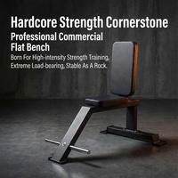 Banc d'angle commercial robuste, banc utilitaire avec cadre en acier pour l'entraînement de presse d'épaules en salle de sport
