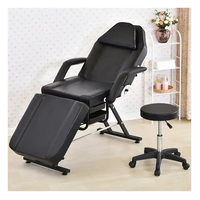 Hauteur réglable professionnel esthétique Salon meubles inclinable Portable manuel pliable Massage beauté lit chaise
