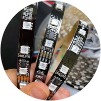 Tira de LED de Píxeles SMD5050 RGB RGBW RGBWW Programable, Direccionable, Ws2811 DMX512 TM1934, PCB Blanco/Negro, DC12V DC24V DC5V