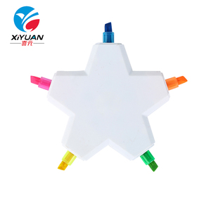 Resaltador con forma de pentagrama, Mini resaltador, productos creativos, rotulador de cinco colores, papelería para estudiantes - Product Image 3