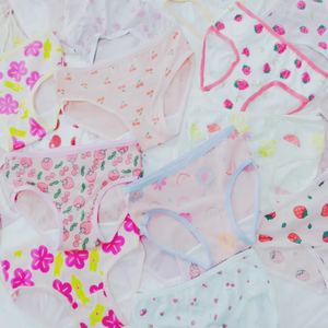 Vendita diretta in fabbrica di prodotti stranieri per bambini biancheria intima per <span class=keywords><strong>ragazze</strong></span> slip di fiori rotti di cotone Multi-fantasia merci per il commercio estero - Product Image 3