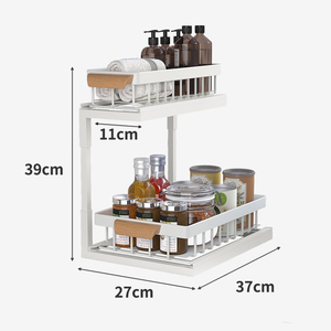 Rangement pour évier <span class=keywords><strong>de</strong></span> <span class=keywords><strong>salle</strong></span> <span class=keywords><strong>de</strong></span> bains Organisateur à 2 niveaux Collection <span class=keywords><strong>de</strong></span> bains Paniers Étagère <span class=keywords><strong>de</strong></span> cuisine Étagère <span class=keywords><strong>de</strong></span> rangement - Product Image 6