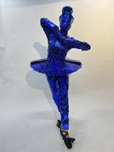 Personalizzare Specchio Faccia Ragazza Costumi di Balletto Donna Tuta Rosso Blu di Colore del Costume Acrilico Prestazioni Balletto <span class=keywords><strong>DJ</strong></span> Festa di Danza per Adulto - Product Image 6