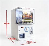 Distributeur automatique miniature de style japonais en métal, personnalisable, compatible avec les capsules de 50 à 80 mm, accepte les cartes de crédit et les pièces de monnaie