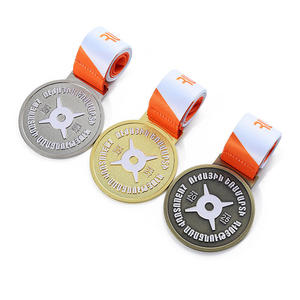 Médailles sportives Or Argent Bronze, logo en émail souple, impression UV, métal plaqué, <span class=keywords><strong>occasion</strong></span> Noël - Product Image 4