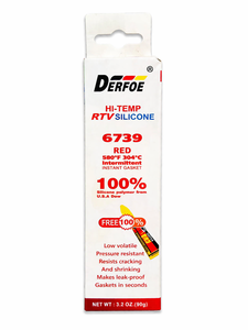 DERFOE 6739 Mastic d'étanchéité en silicone RTV pour assemblages de moteurs de véhicules, joints de brides, joints de carter d'huile et raccords de pompes - Product Image 1