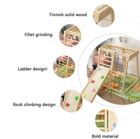 Structure d'escalade Montessori pour enfants avec toboggan, style moderne, pour grimpeurs