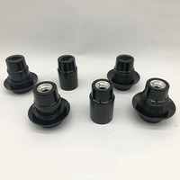 Venta directa de fábrica E14 baquelita autoblocante soporte de lámpara de medio diente enchufe de luz E14 baquelita