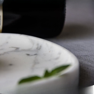 Vassoio Portaoggetti in Marmo Bianco Moderno e di Lusso Marca Stonekocc per Soggiorno e Bagno, Cosmetici, Lavabo, Ecologico - Product Image 3
