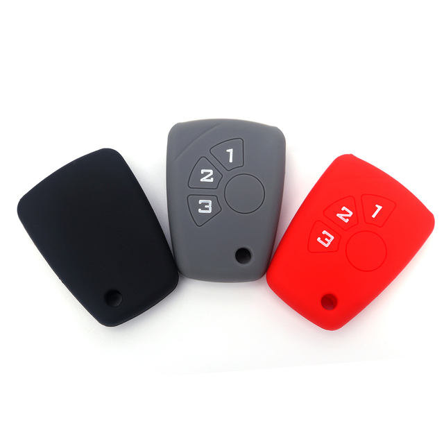 Hot Selling Car Accessories Durable Soft 3 Buttons Rubber Car Key Protective Cover Silicone Car Remote Case
