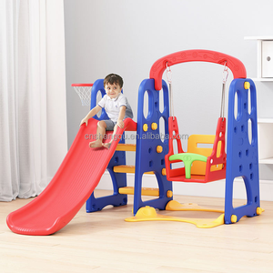 Equipo de Juegos para Niños VSUCH, Área de Juegos <span class=keywords><strong>Infantil</strong></span>, Juguetes para Bebés, Tobogán de Plástico, <span class=keywords><strong>Columpio</strong></span> <span class=keywords><strong>y</strong></span> Tobogán Interior <span class=keywords><strong>y</strong></span> Exterior para Niños - Product Image 1
