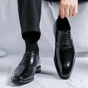 Zapatos Casuales de Cuero Genuino para Hombre, Diseño Moderno 2026, Punta Cerrada, Impermeables, Marca Original - Product Image 2