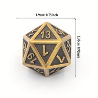 Dés à 20 faces en métal D&D promotionnels, accessoires de jeu de table, dés de jeu de rôle, jouet pour adultes, cadeau