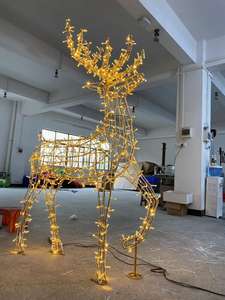 Offres Spéciales Noël Renne Éclairage Décoratif Motif Animal 3d Renne De Noël Éclairé Étanche Extérieur avec Corde Lumière - Product Image 4