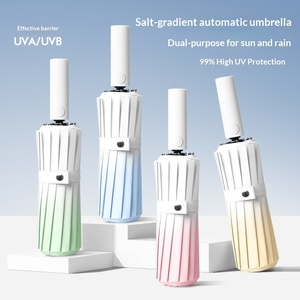 Sombrilla de Sol Automática con Doble Capa y Protección UV, Sombrilla Negra de Doble Uso para Hombre, Venta al por Mayor - Product Image 1