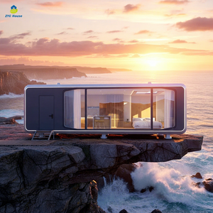 ผู้ผลิตบ้านคอนเทนเนอร์แบบโมดูลาร์ บ้านวิลล่าหรูสองชั้นแบบกำหนดเองพร้อมผนังกระจก ได้รับการรับรองมาตรฐาน CE สำหรับตลาดยุโรป - Product Image 1