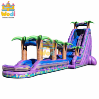 Toboggan aquatique gonflable écologique de 5,5 m de haut pour tout-petits, en PVC souple et sûr de 0,55 mm, conception à faible hauteur, garantie de 3 ans