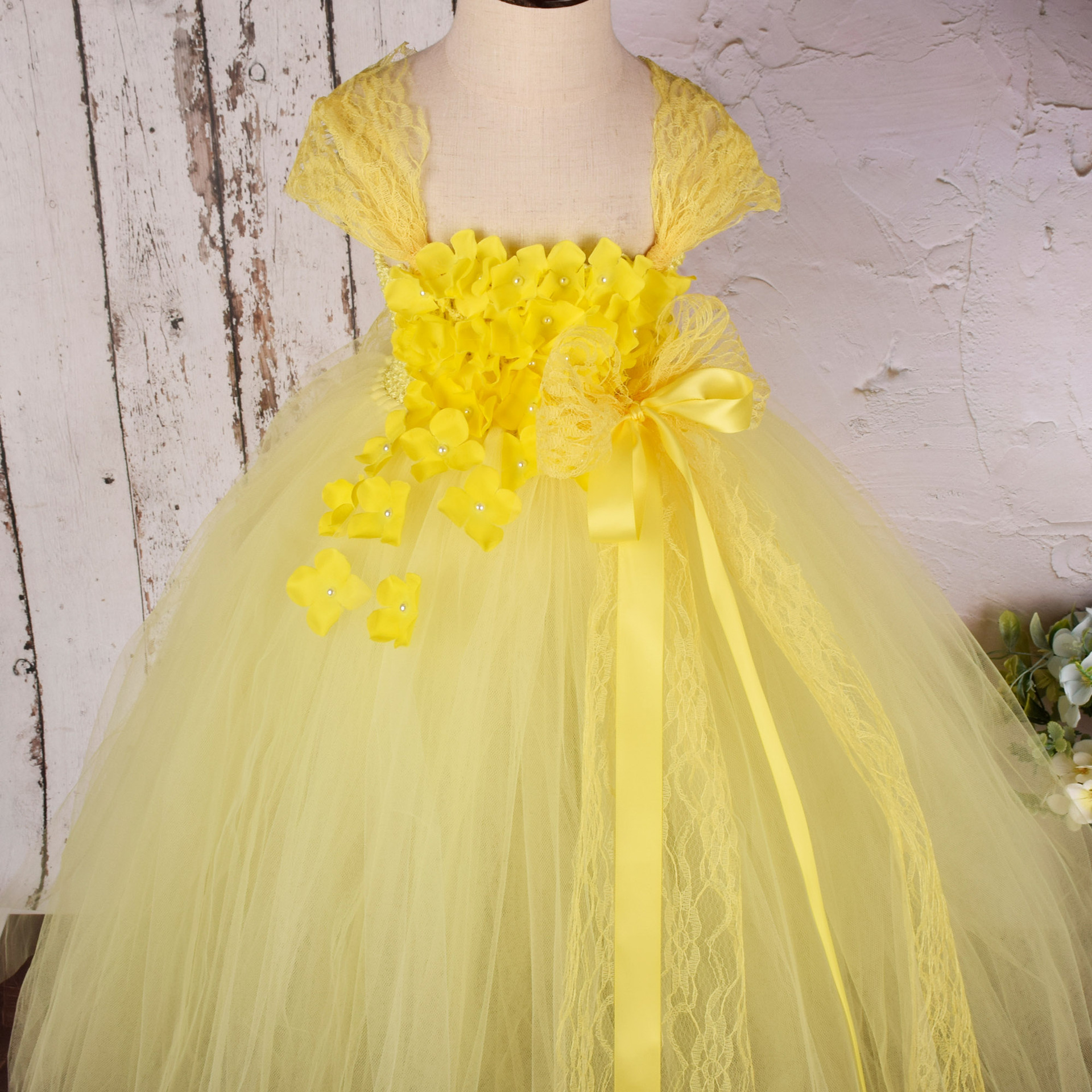 Модная юбка принцессы с 3d цветочным помпоном из газовой ткани, платья для маленьких девочек, платья для девочек с цветами