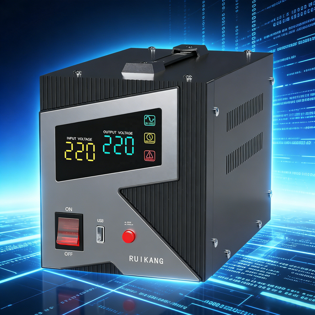 Relay AC Voltage Stabilizer Factory Price Automatic Voltage Regulator Single Phase Home Circuit Protection LCD Display CE