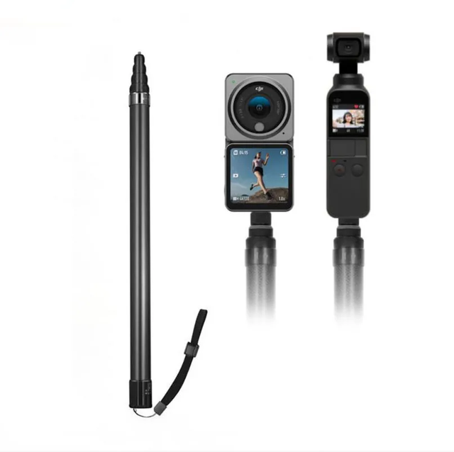 3m Carbon Fiber Action Camera Scalable Long Invisible Selfie Stick With 1/4 Universal Interface for Insta360 X5 DJI Gopro