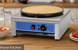Nouvelle machine à gaufres électrique commerciale, plaque à crêpes en acier inoxydable de 16,9 pouces, portable, haute productivité pour restaurant, café - Product Image 2