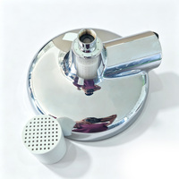 Pommeau de douche filtrant chromé ABS de 8 pouces avec jet pluie haute pression, élimine le chlore et les métaux lourds, design moderne, fixation murale