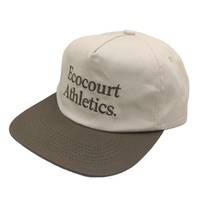 Casquette de baseball non structurée à 5 panneaux avec visière plate, casquette snapback avec logo brodé personnalisé