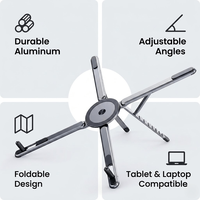 Support de téléphone magnétique universel flexible et réglable à 360 degrés, support de tablette pour ordinateur portable, trépied de voyage multi-usages