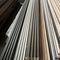 Panel Grille Kayu Solid Grosir, Dinding Latar TV Mewah Modern Tanpa Cat