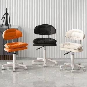 Factory Wholesale Nail <b>Stool</b> Moved Backrest Chair Ergonomic Modern Synthetic PU <b>Leather</b> barber Chair - Product Image 1