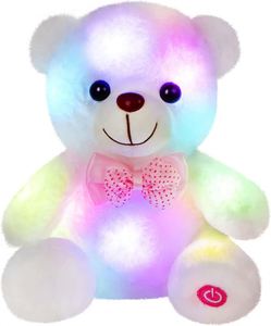 Venta de Fábrica: Osos de Peluche Navideños, Juguetes de Peluche con Luces LED de Colores, Juguetes Sensoriales de Nylon Súper Suaves para Apretar - Product Image 1