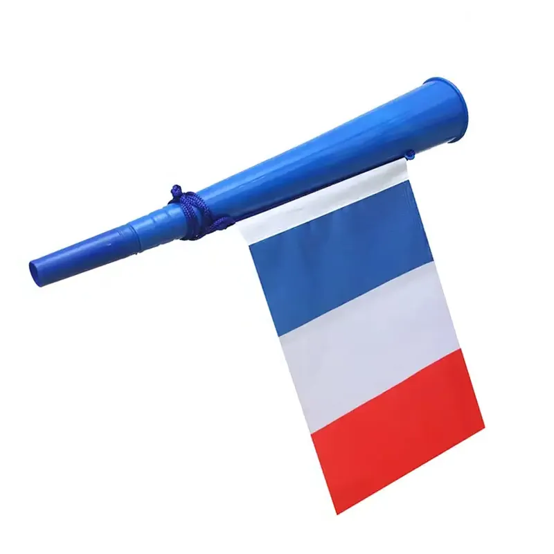 Hot-Sale Vouvouzela Trompette Football Vuvuzela Soccer Flag Toy Sports Cheering Fans Horn Trumpets with Flag