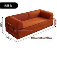 Ensemble de canapés modulaires sectionnels, canapé-lit compact multifonctionnel en tissu compressé, pouf, canapés de salon