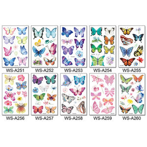 Fabricante <span class=keywords><strong>mariposa</strong></span> Rosa flor colorida <span class=keywords><strong>pierna</strong></span> muslo flor de loto pegatina tatuaje impermeable 3D brazo tatuaje pegatinas - Product Image 3