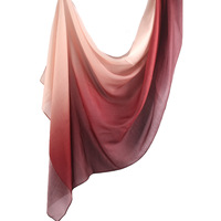 2025 Hijab Long Femme en Satin Style Sportif Premium, Modèle Printemps-Été Couleur Dégradée, Châle Écharpe