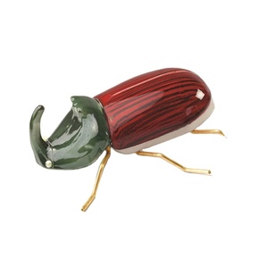 <span class=keywords><strong>Rinoceronte</strong></span> esmaltado de latón y cerámica, insectos especiales, <span class=keywords><strong>escarabajo</strong></span> - Product Image 1