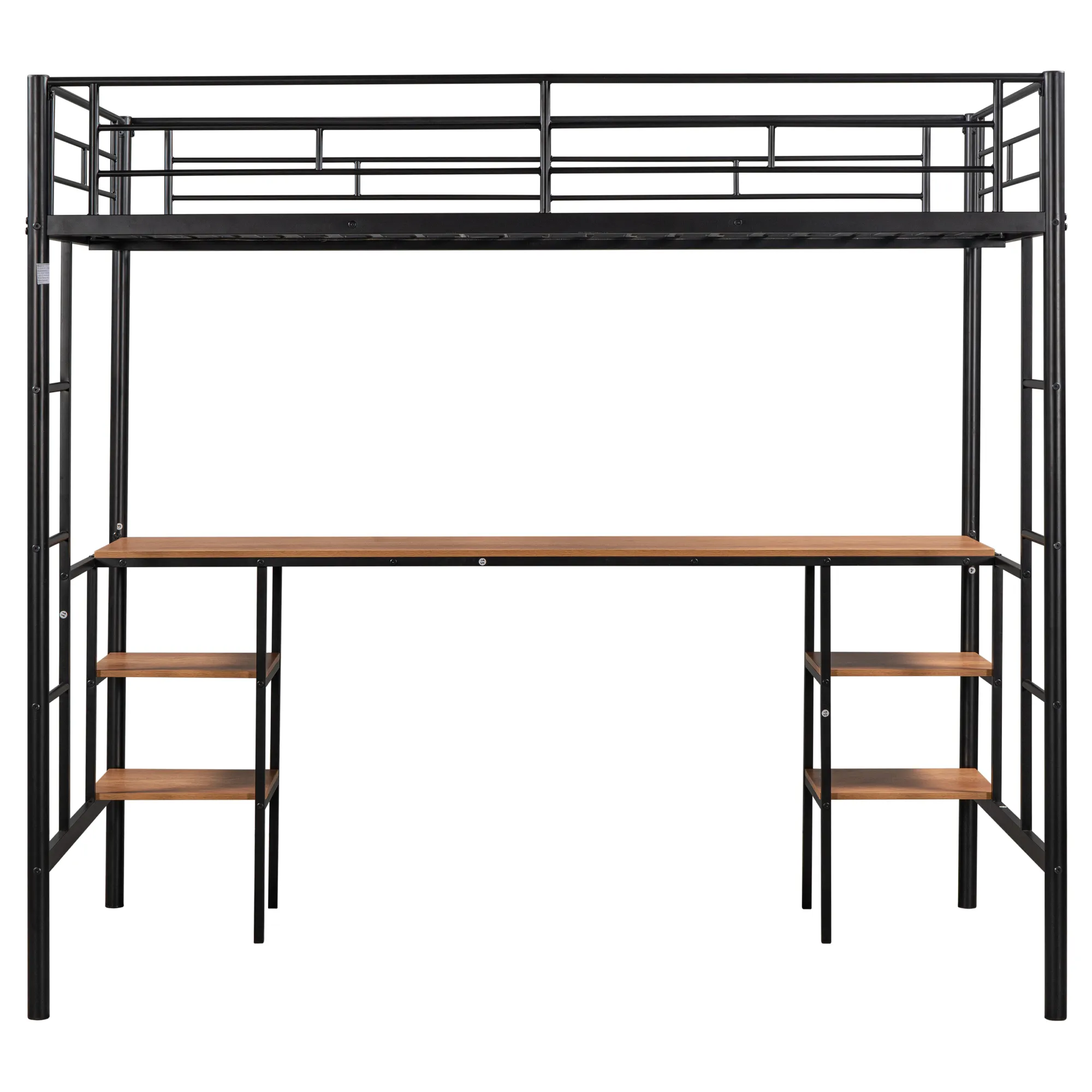 Bellemave upgraded version multifunctional with storage function and desk bed school dormitory student metal loft bed