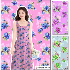 Vải <span class=keywords><strong>chiffon</strong></span> ngọc trai 75D mềm mại, in kỹ thuật số, hàng mới về năm 2025, thích hợp may váy xòe nữ tính, nhiều màu sắc - Product Image 1