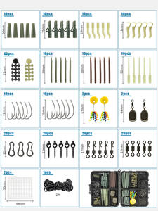 217 pièces vente chaude Kit de plate-forme de pêche à la <span class=keywords><strong>carpe</strong></span> européenne avec flotteur Anti-fond méthode de pêche accessoires de canne à pêche pour la pêche à la <span class=keywords><strong>carpe</strong></span> sauvage - Product Image 2