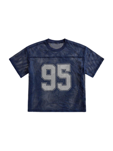 Maillot de football américain streetwear personnalisé en polyester respirant, coupe ample et courte, style oversize - Product Image 5