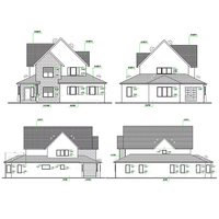 Vente de maisons préfabriquées en bois modulaires de conception moderne à 4 chambres, kit de maison préfabriquée SIPs, villa de luxe à vendre