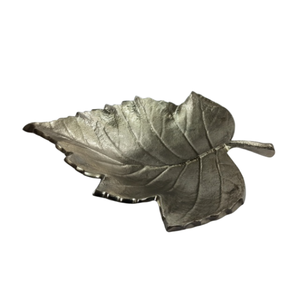 Plat élégant de service de feuilles en aluminium couleur argent, vaisselle de service de meilleure qualité, plateau de salade de Fruits à vendre - Product Image 5