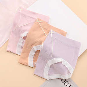 Taille moyenne sans couture, grandes tailles, <span class=keywords><strong>sous</strong></span>-vêtements en coton côtelé, culotte pour femmes, vente en gros d'usine, Lots <span class=keywords><strong>de</strong></span> Offre Spéciale - Product Image 2
